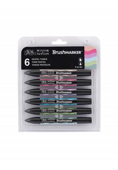 SET X6  MARACDORES BRUSHMARKER TONOS PASTEL 