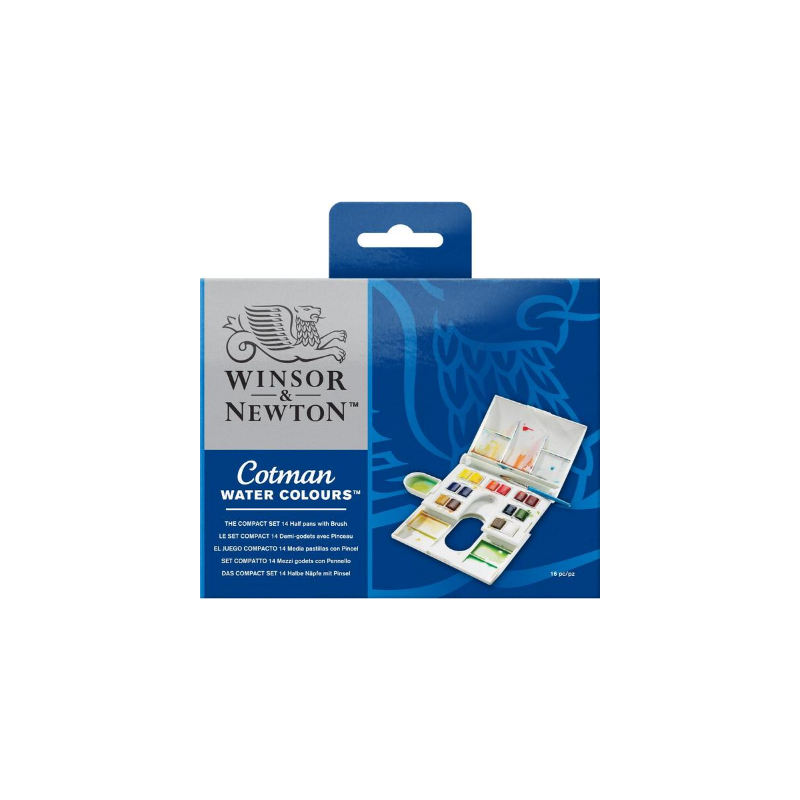  Winsor & Newton - Cotman - Juego de 45 medias pastillas de  acuarela : Arte y Manualidades